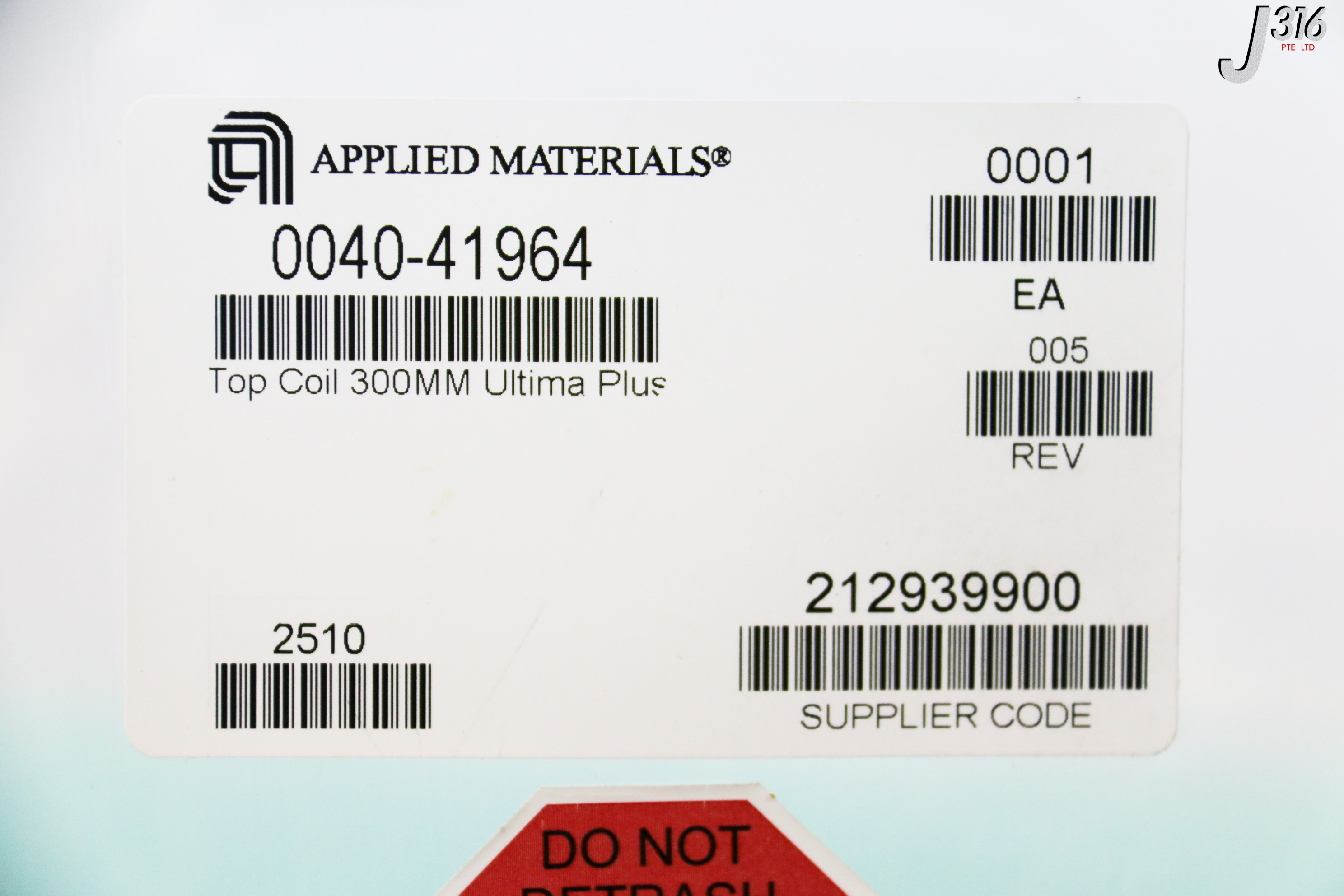 専用1 29310 APPLIED MATERIALS TOP COIL, 300MM ULTIMA PLUS (REFURB) 0040